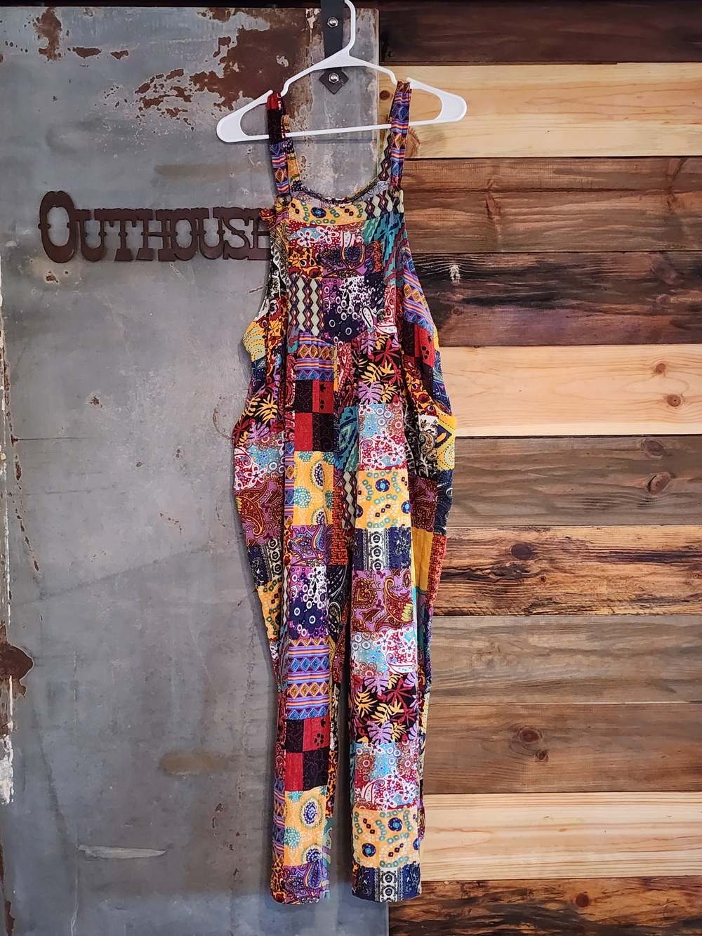 Boho Patchwork Multicolor Women's Overalls